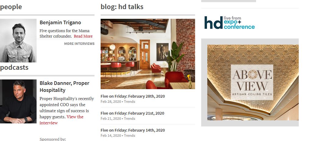 Hospitality Design NOW, Digital Ad, March 1-10, 2020