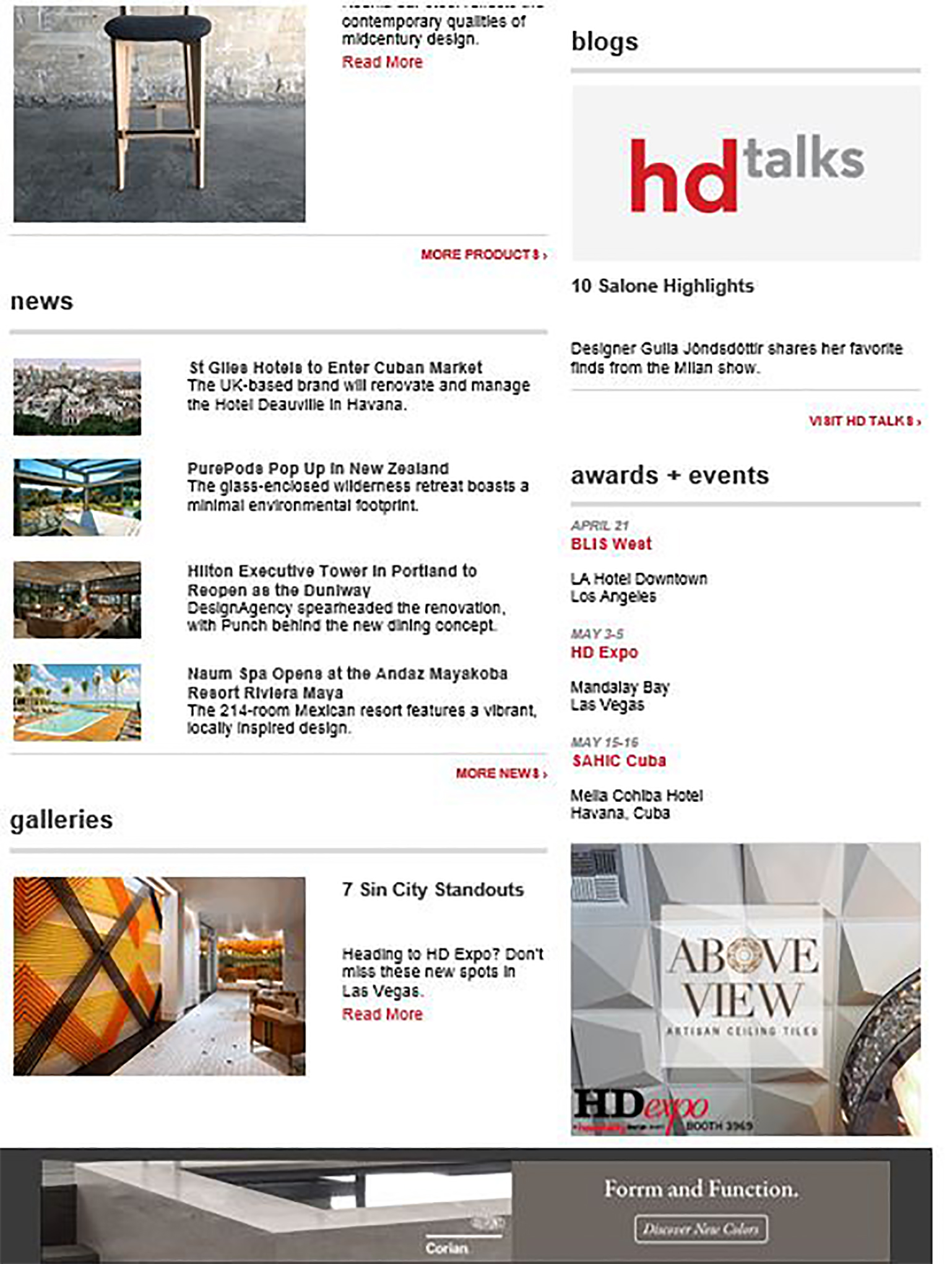 Hospitality Design, NOW Newsletter Email Ad, April 20, 2017