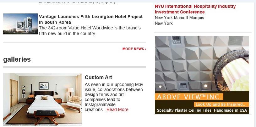 Hospitality Design, HD Now Newsletter, April 21, 2016