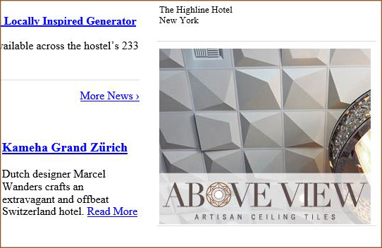 Hospitality Design, HD Now Newsletter, July 13, 2016